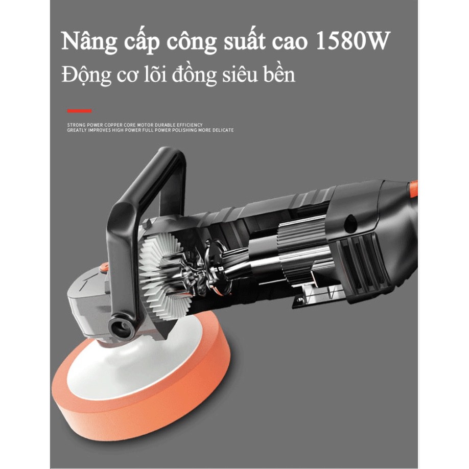 Máy đánh bóng công nghiệp cầm tay 7 tốc độ 4S 1580W - hàng cao cấp