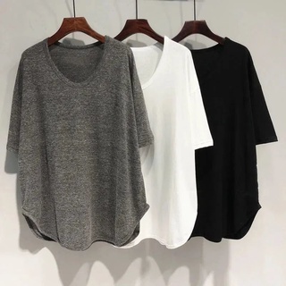 Áo thun nữ tay ngắn cổ chữ U thời trang mùa hè plus size 40-150kg