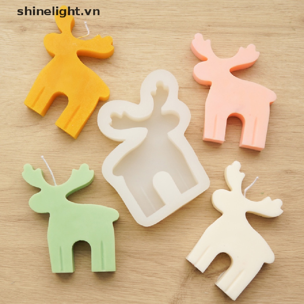 Khuôn Silicon Tạo Hình Hươu 3D Trang Trí Giáng Sinh