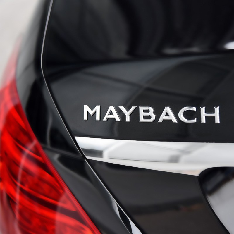 Logo Chữ mercedes benz Bằng Kim Loại Dán Trang Trí Xe Hơi avantgarde grand black bison Wrld v12 brabus maybach