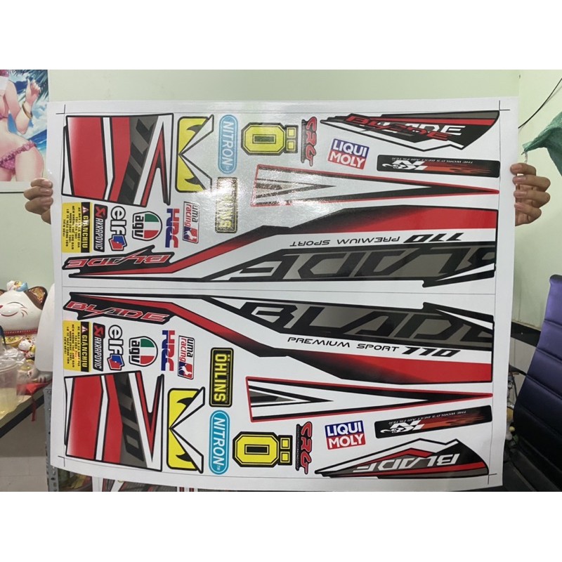 Ten rời xe wave blade 110 đỏ đen