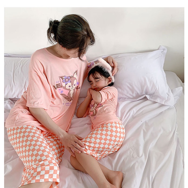 Set Đồ Đôi Cho Mẹ Và Bé Gái Mặc Cặp Bộ Đồ Quần Áo Lửng Cotton Mặc Nhà Mềm Mịn Mát In Hình Hot Trend Homie Kids