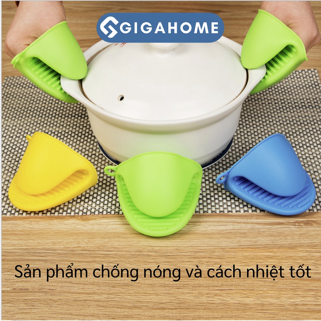 Cặp Găng Tay Kẹp Nhấc Nồi Nóng Bằng Silicone GIGAHOME Kiểu Mỏ Vịt 8217