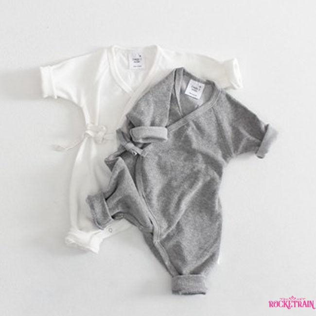 Bộ áo liền quần vải cotton dễ thương cho trẻ sơ sinh