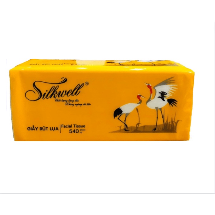 Giấy ăn Silkwell 3 lớp giấy Indo nhập khẩu siêu mềm mịn 540 tờ 3 lớp