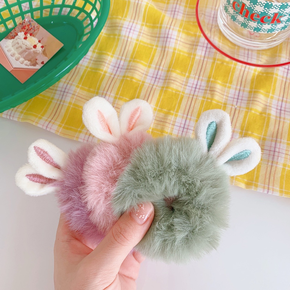 Cột tóc tai thỏ lông mềm dễ thương xinh xắn Unnie CT002