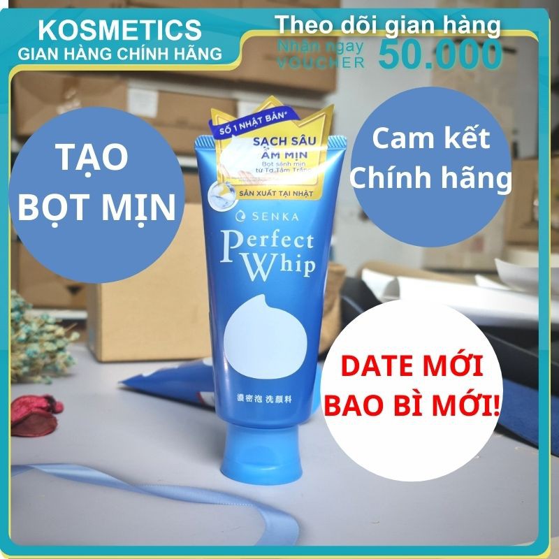 Sữa rửa mặt SENKA Perfect Whip tạo bọt và chiết suất từ tơ tằm 120G | BigBuy360 - bigbuy360.vn