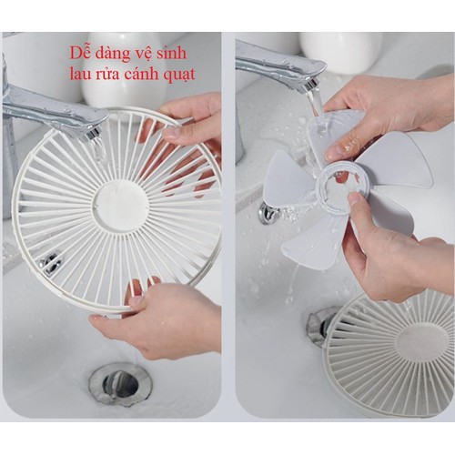 Quạt tích điện để bàn TN134 loại 5 cánh loại Hịn nhất tặng điều khiển siêu nhỏ gọn dễ dang mang đi | BigBuy360 - bigbuy360.vn