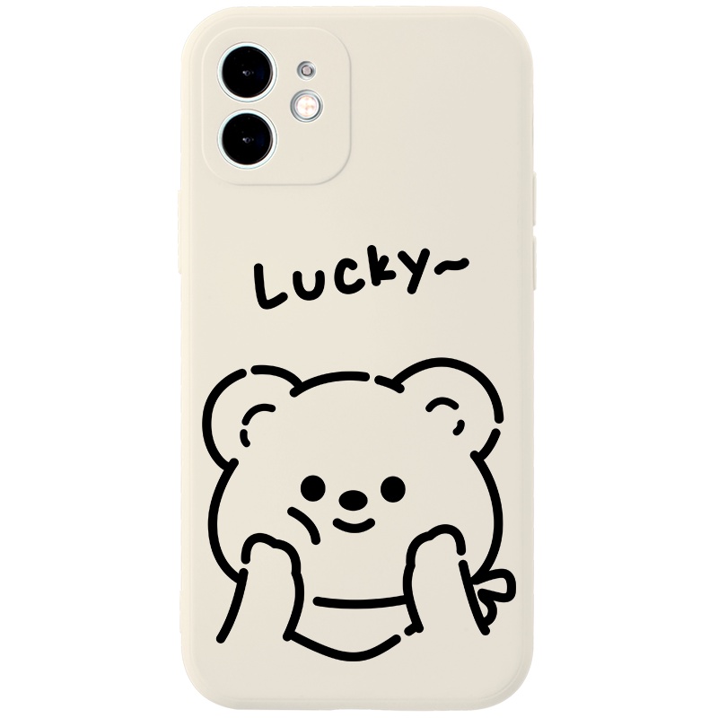 Ốp lưng JURSUE mềm hoạt hình cặp đôi dễ thương đẹp cho iPhone 13 12 11 Pro Max SE 2020 X XR XS ip 8 7 6 6S Plus kute Y80