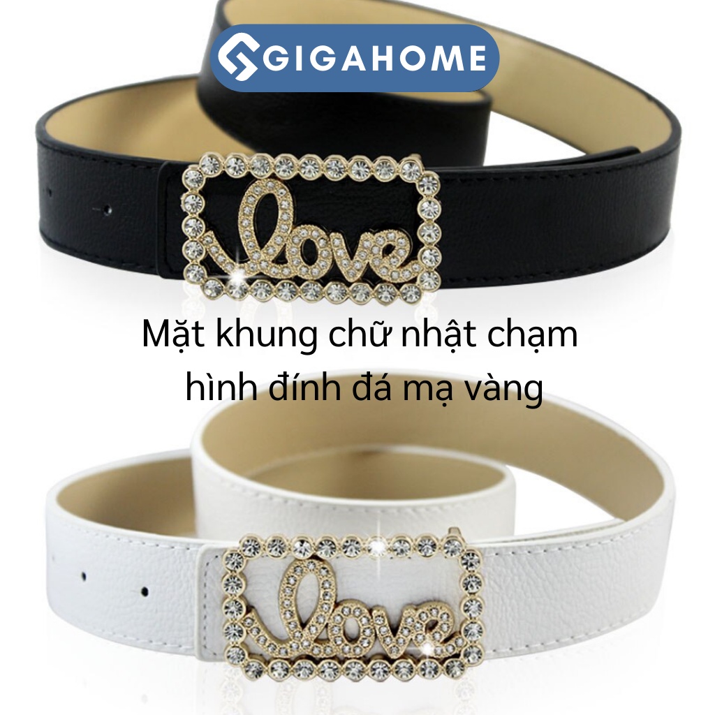 Thắt Lưng Thời Trang Nữ GIGAHOME Chữ Love, Kiss, Nơ 7695