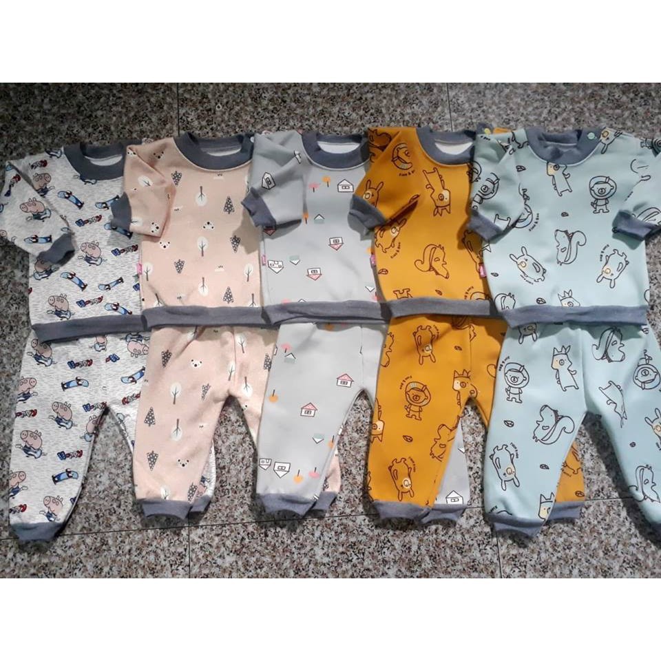 combo 5 bộ nỉ quần áo sơ sinh , trẻ em
