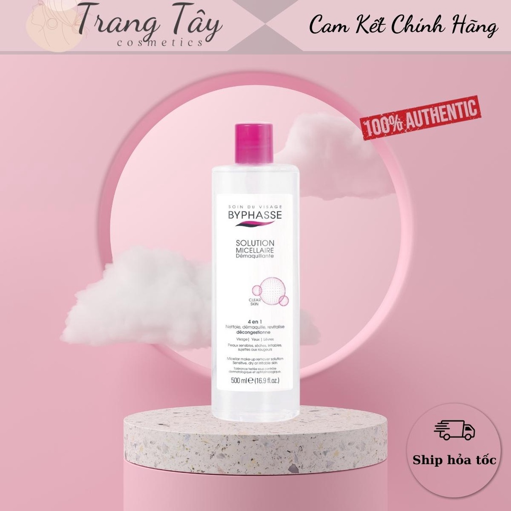 Nước tẩy trang BYPHASSE Solution Micellaire  mẫu mới TEM CTY
