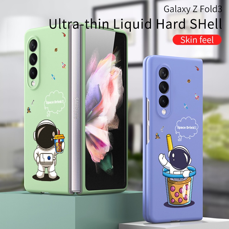 Ốp điện thoại PC cứng chống sốc in hình phi hành gia thời trang cho Samsung Galaxy Z Fold 3 ZFold3 5G Z Fold 3