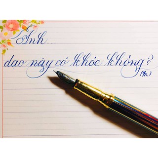 🎀 Bút máy Hoàng Ngọc 01 ngòi mài thanh đậm nét siêu mảnh