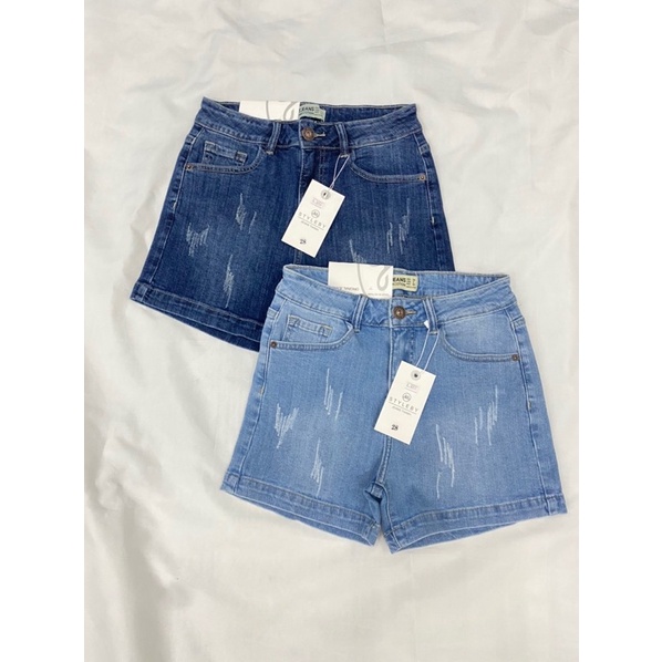 Quẩn short jeans xước nhẹ