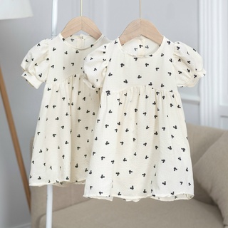 Váy micky xốp nhăn hothit cho bé gái