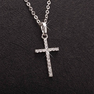 Vòng cổ choker dây dài mặt thánh giá màu vàng/bạc/đồng cho nữ