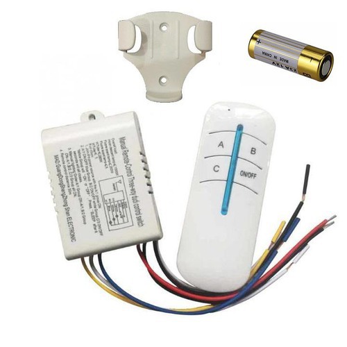 Công tắc điều khiển từ xa rf 3 cổng xuyên tường không dây