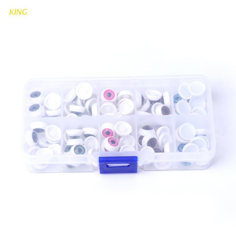 KING 100Pcs Plastic Safety Doll Eyes For Animal Toy Puppet Making DIY Craft Accessories