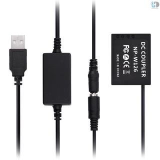 Bộ nguồn usb dc coupler pin cp-w126 np-w126 cho fujifilm x-t2 x-t3 x-t10 x-t20 x-t100 xh1 x100f xa3 xa5 xa2 xa10 xe3