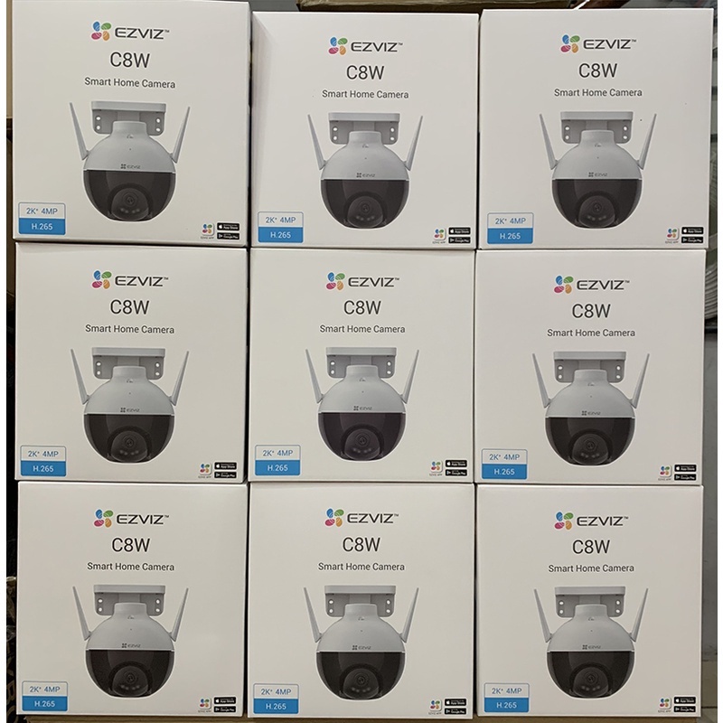 Camera Wifi Xoay 360 Ngoài Trời Ezviz C8W 4Mp Siêu Nét Màu Đêm Báo Động, Ezviz C8C 2Mp Thường -Hàng Chính Hãng