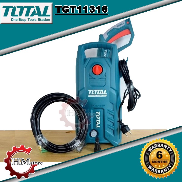 [Total chính hãng] Máy rửa xe TOTAL TGT11316 - Công suất 1300w  90 Bar - 6 tháng bảo hành