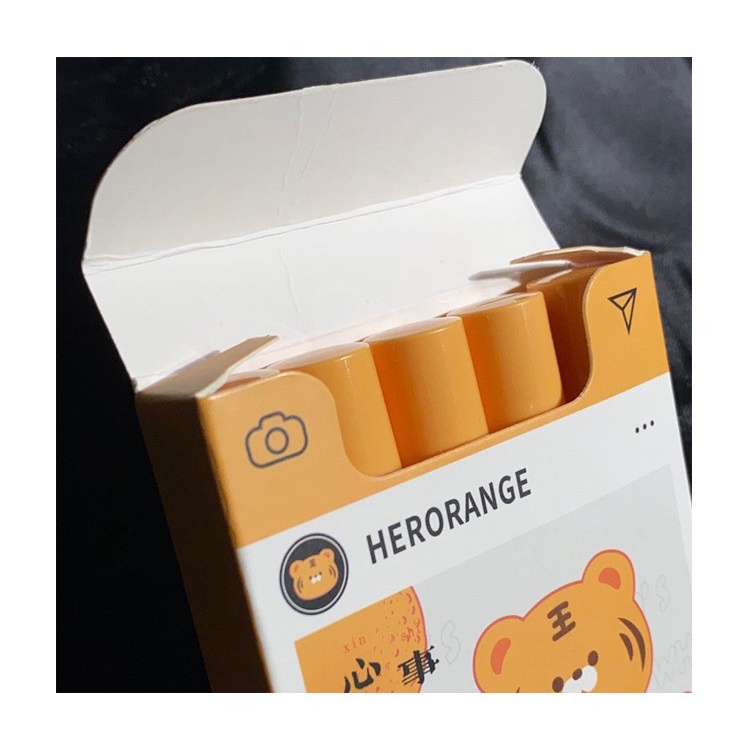 Set 5 cây son Herorange Hổ vàng hàng nội địa Trung