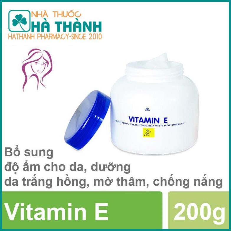 Kem dưỡng da Vitamin E - Bổ sung độ ẩm cho da, dưỡng da trắng hồng (Hũ 200g)