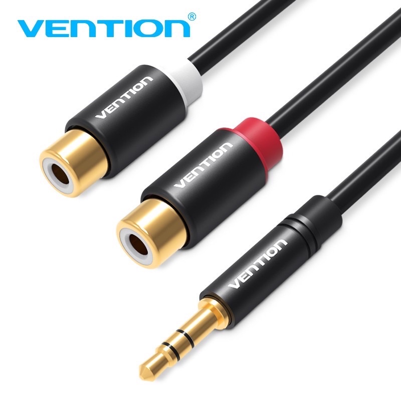 Dây kết nối 3.5mm ra 2 hoa sen âm dài 30 cm chính hãng vention