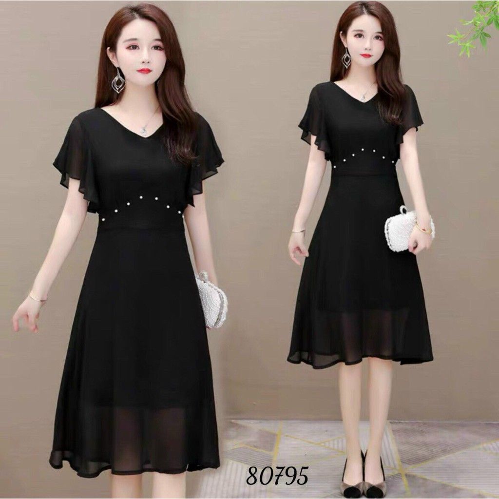 ĐẦM VOAN CHIFFON ĐÍNH CƯỜM XINH SANG XUẤT SẮC ĐỦ SIZE S M L XL XXL