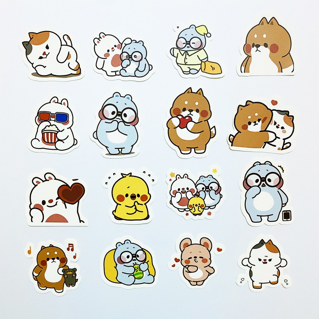 Sticker tonton dán trang trí laptop, máy tính bỏ túi, vali, điện thoại, đàn ghita, hộp bút, trang trí sổ, v