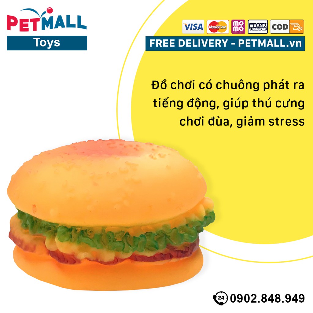 Đồ chơi Purina hình bánh Hamburger Petmall