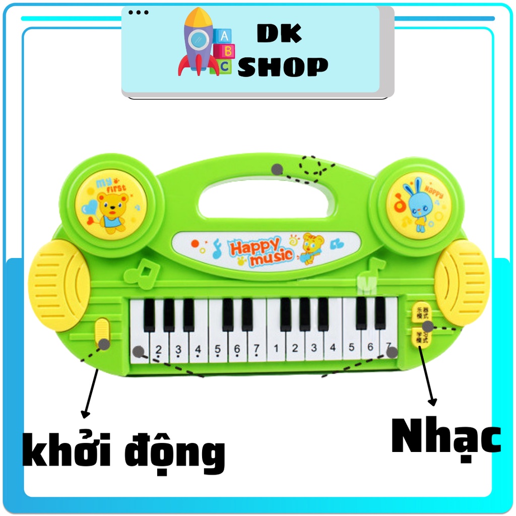 Đồ Chơi Đàn Piano Cho Bé Có Đèn Nhạc cho bé và mẹ. quà tặng sinh nhật mykingdom 35x18 x10