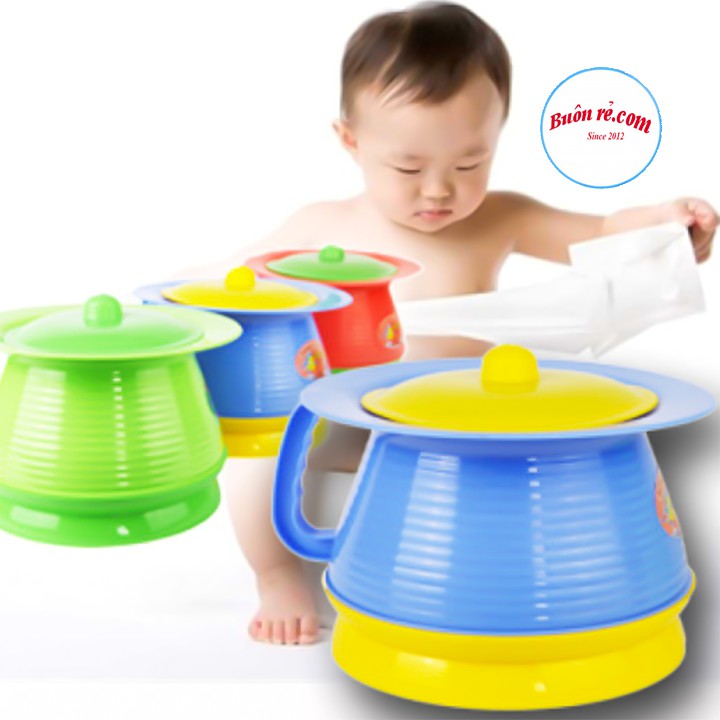 Bô tròn cho bé nhựa Việt Nhật (5451) - Bô vệ sinh cho bé có nắp đậy Br01416