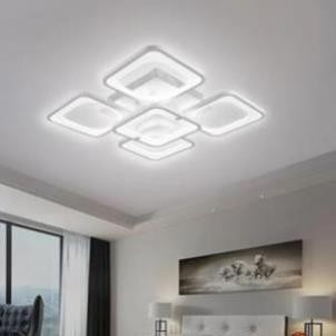 Đèn Mâm Ốp Trần Phòng Khách Ô Vuông MK5068, Đèn Led Ốp Trần Trang Trí Hiện Đại