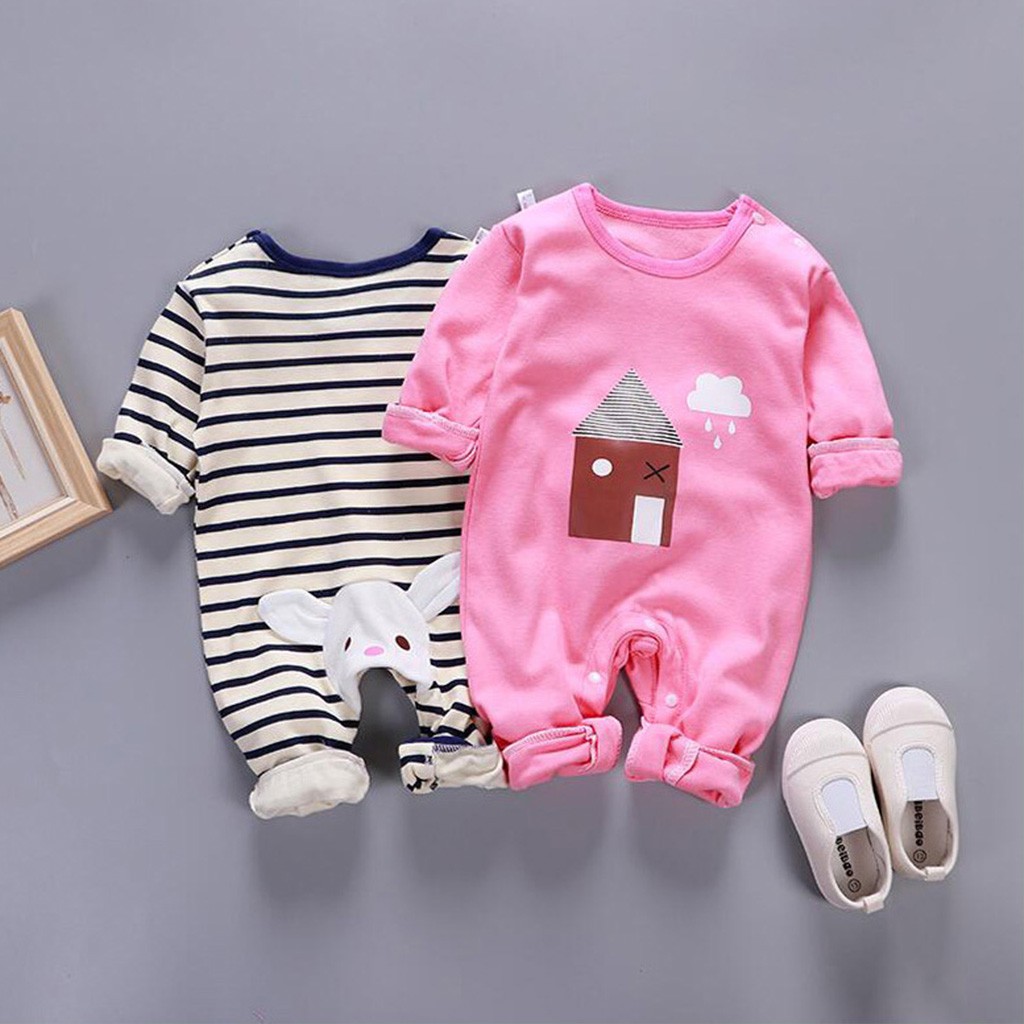 Bodysuit cho bé body liền thân dài tay cho bé trai gái sơ sinh Mẫu Mới hàng QC đẹp in hình cực yêu từ 3-12kg – BD15