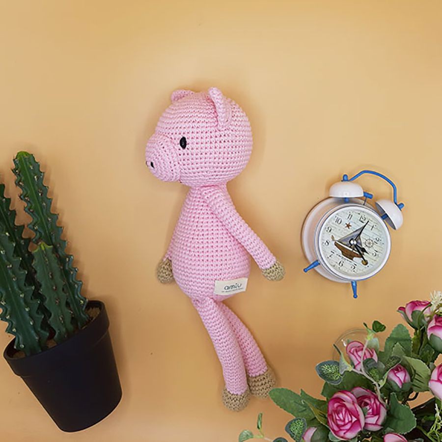Gấu bông handmade - Lợn Piggy Ehon quà tặng thú len nhồi bông siêu dễ thương cho bé - SP000283