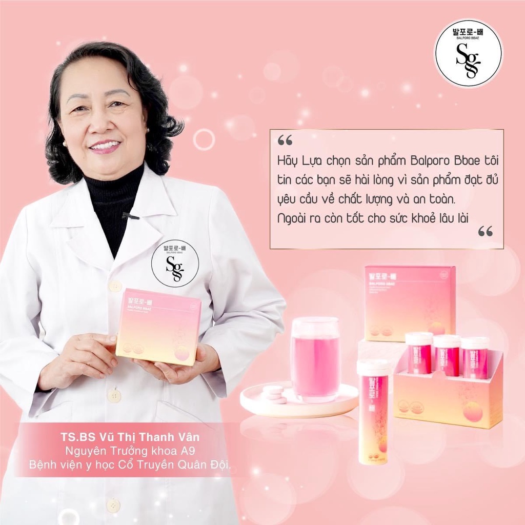 [Ship Mùa Dịch] Set 3 Lọ Viên Sủi Giảm Cân Balporo Bbae Hàn Quốc (30 viên)