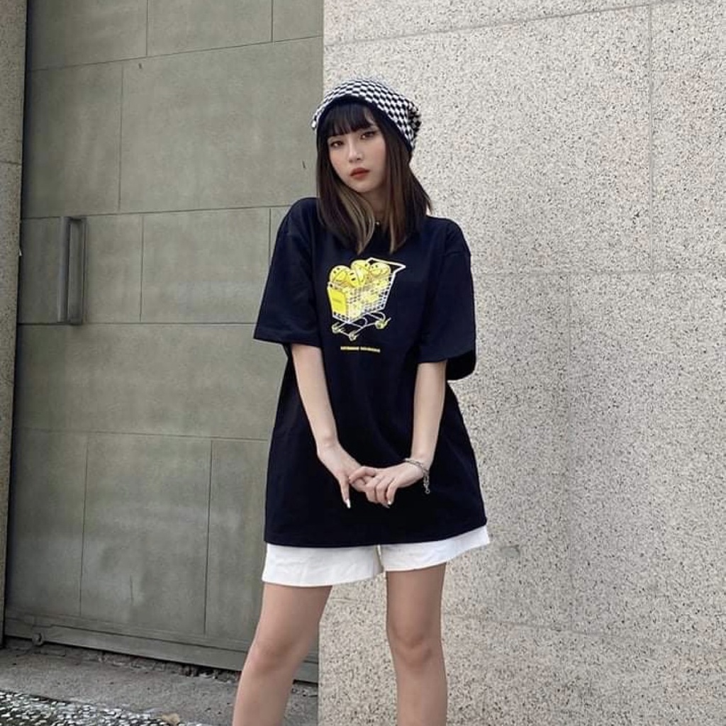 Áo thun Morning Warning Trolley - Xe Đẩy Zui Zẻ - Áo Thun Unisex Form Rộng Tay Lỡ Oversize Cotton 100% Local Brand