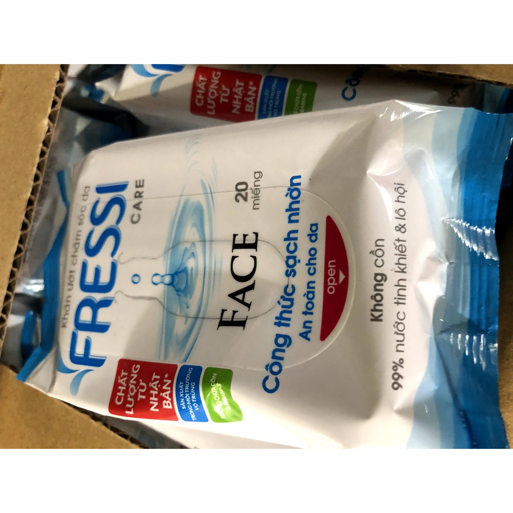 Khăn Ướt Fressi Care Face 20 miếng 1 gói
