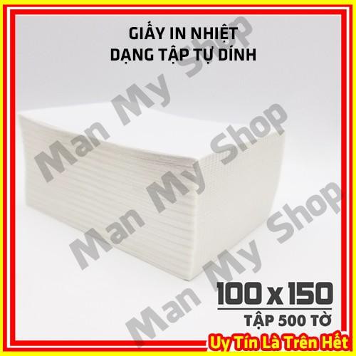 Giấy In Nhiệt, In Bill Hóa Đơn Khổ A6 Tự Dính Giá Rẻ Dạng Tệp 500 Tờ In Đơn Shopee TMĐT Có Sẵn Lớp Dán Man My Shop