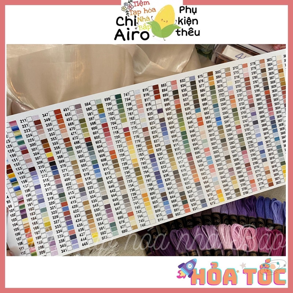 Bảng In 493 Mã DMC Và Màu Tương Ứng