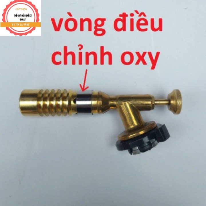 Đèn khò gas 1300 độ bằng đồng nguyên khối độ bền cao - đèn khò ga mini - khò lửa mini