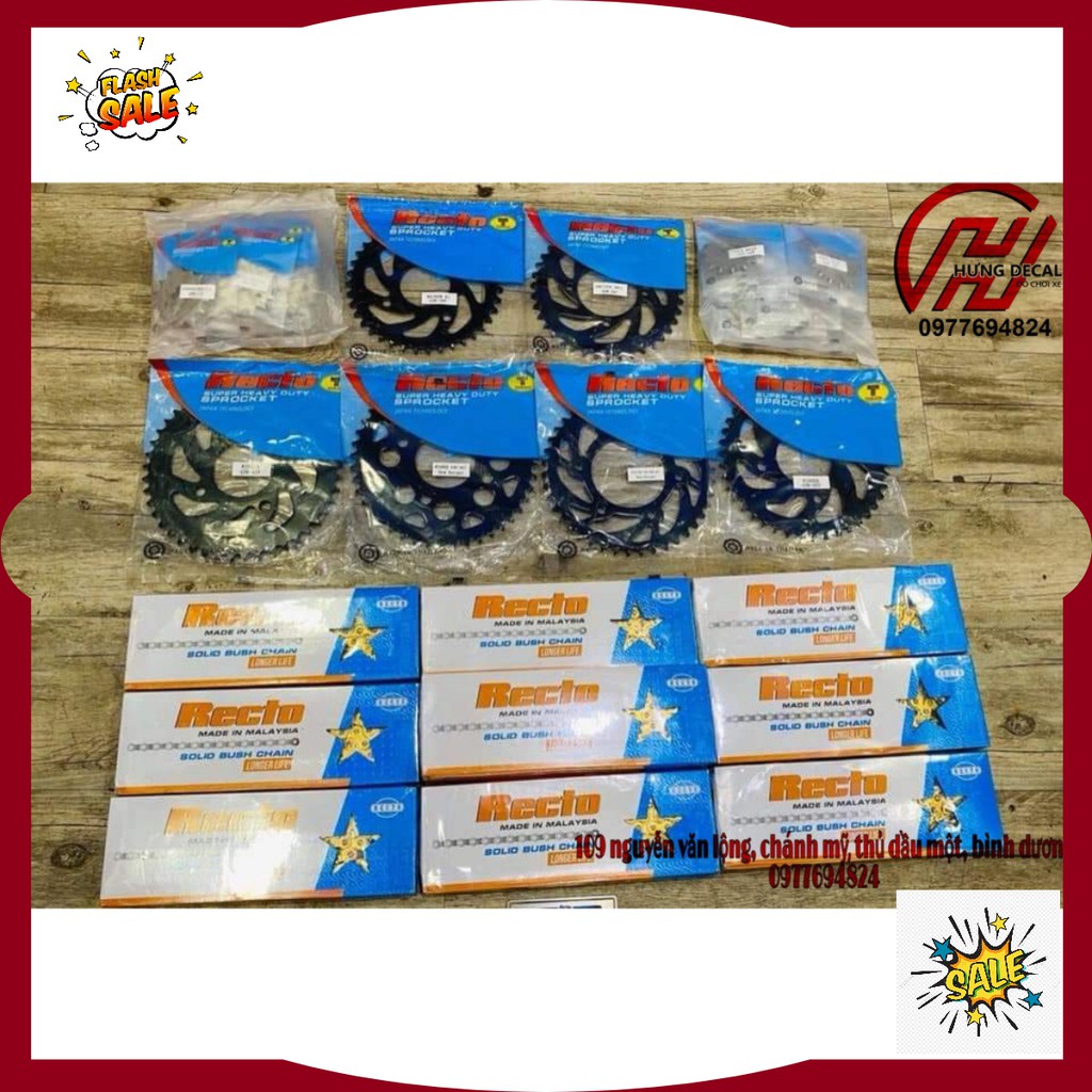 Nhông Sên Dĩa NSD Recto, Winne,r Sonic, Exciter, Satria, Raider,