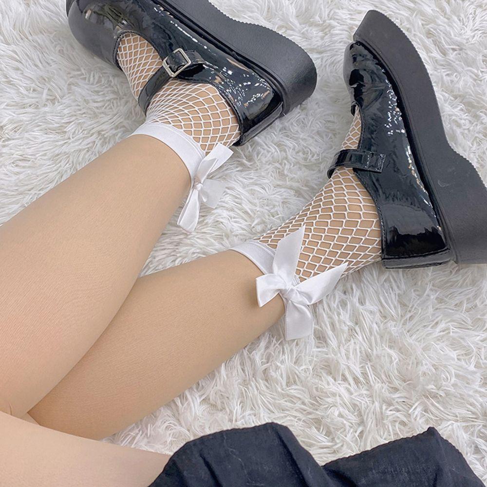 Vớ Lưới Ren Co Giãn Mềm Mại Ngọt Ngào Phong Cách Lolita Cho Nữ