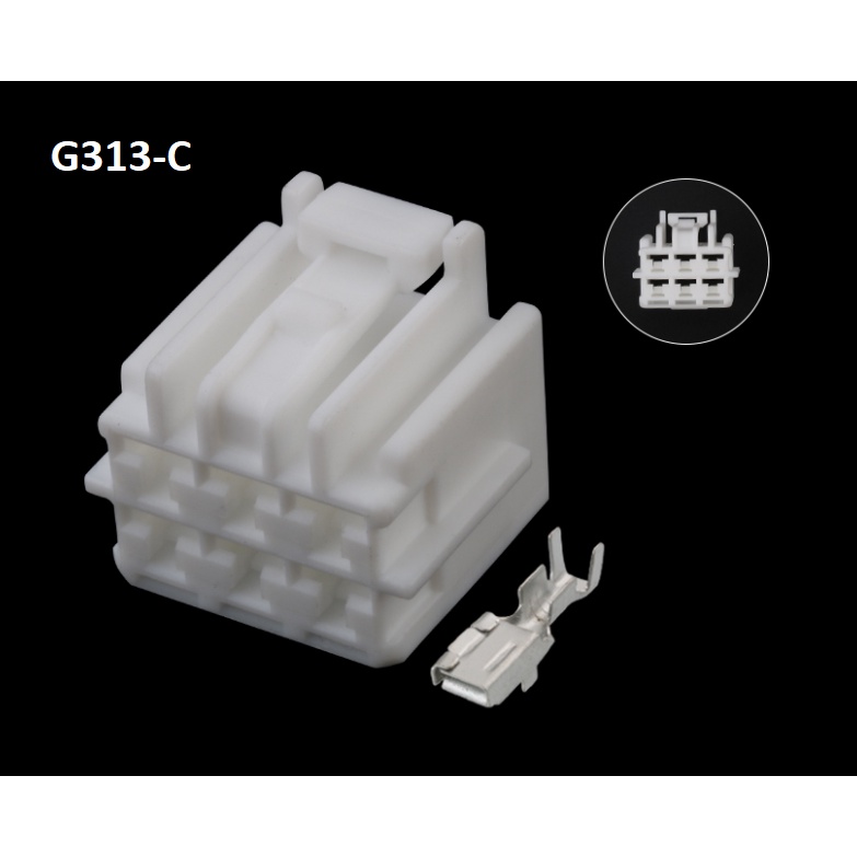 G313-Giắc cắm điều chỉnh kết nối ô tô 6 lỗ 4.8mm