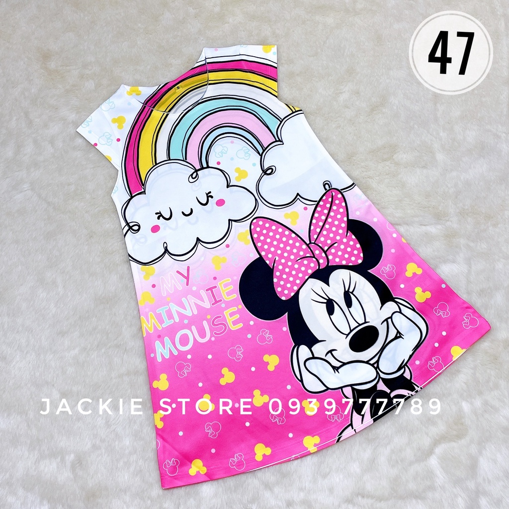 đầm mickey hồng