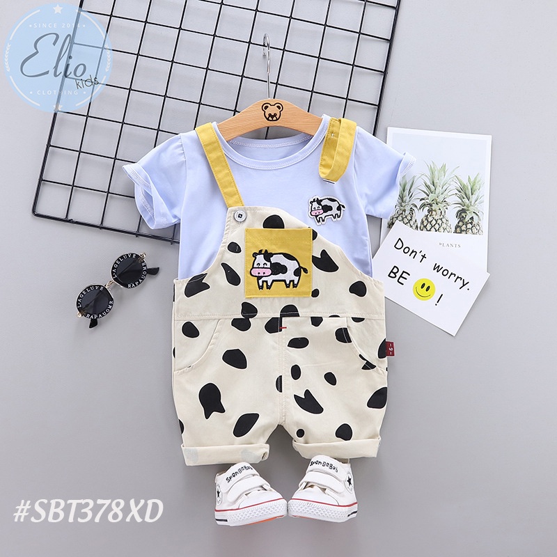 Set đồ bé trai, quần áo bé trai họa tiết mùa hè SBT378