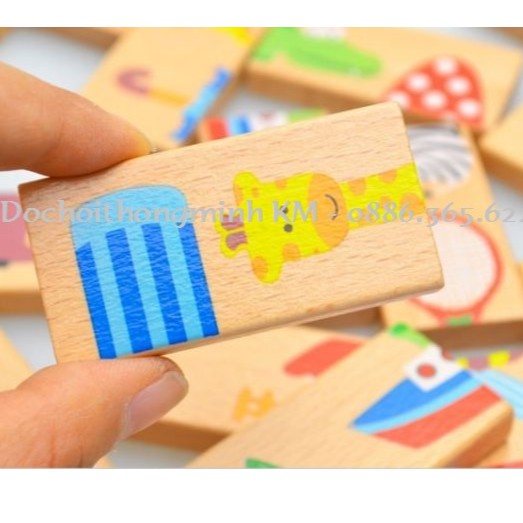 Đồ Chơi Domino Gỗ 28 Chi Tiết Nối Tiếp Rèn Luyện Trí Tuệ Cho Bé