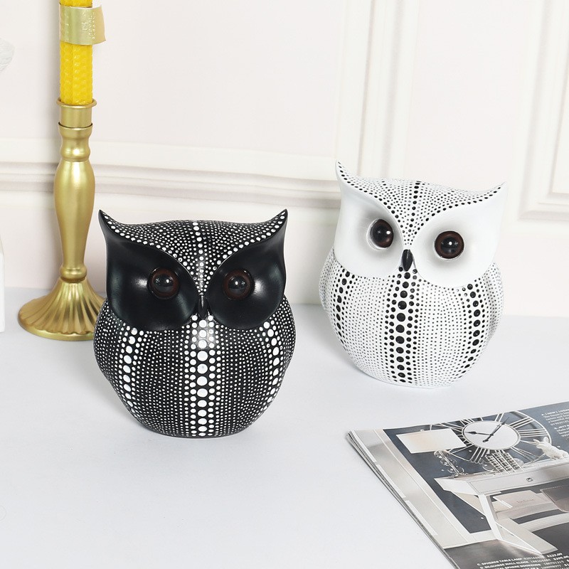 🔥𝐇𝐎𝐓 𝐃𝐄𝐀𝐋🔥Tượng Cú Mèo Decor Phong Cách Bắc Âu Trang Trí Nhà MQ-100
